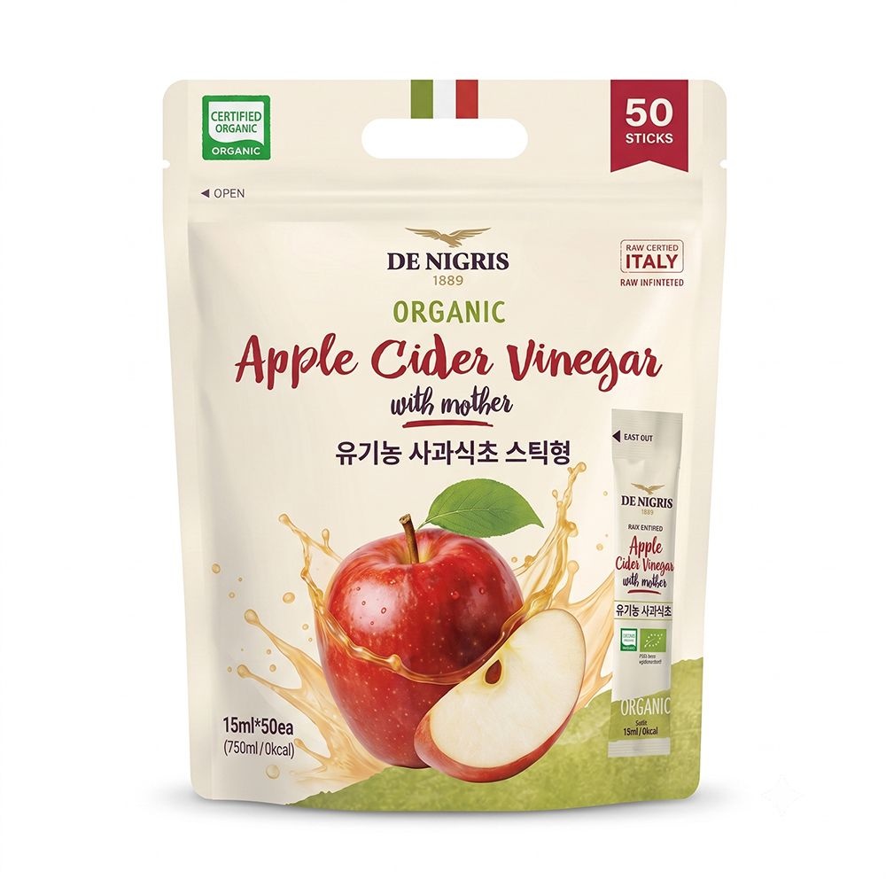 데니그리스 유기농 사과식초 애사비 초모 스틱 15ml x 50개입 이탈리아
