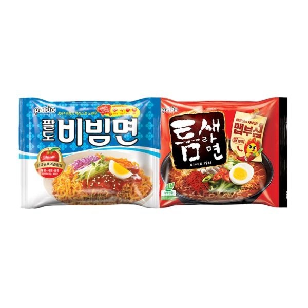 자체제작 이젠서진 봉지라면 2종 혼합 팔도비빔면 10개+ 팔도 틈새라면 빨계떡 10개