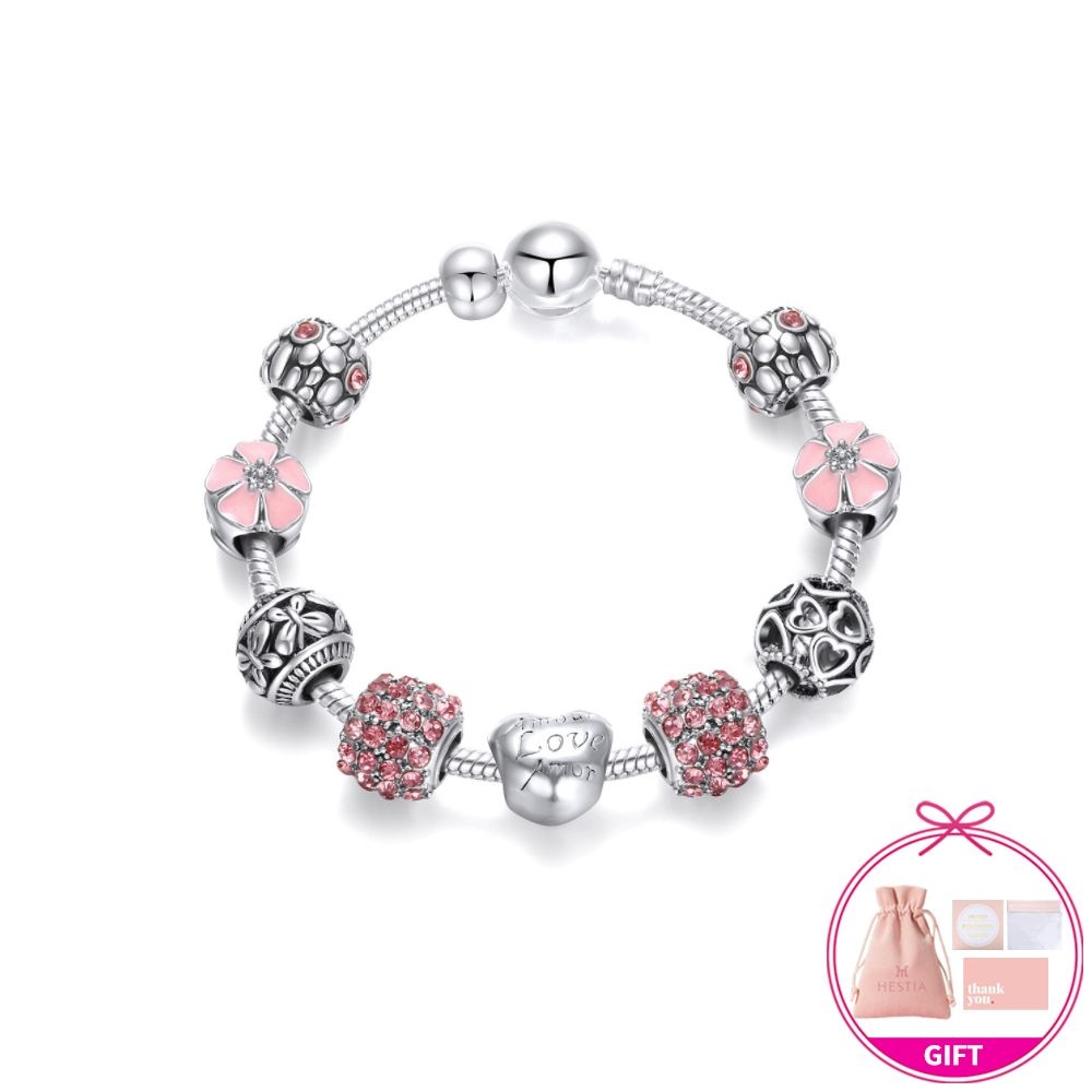 hestia 헤스티아 Pink love Bracelet [참팔찌/CCTA-80023]