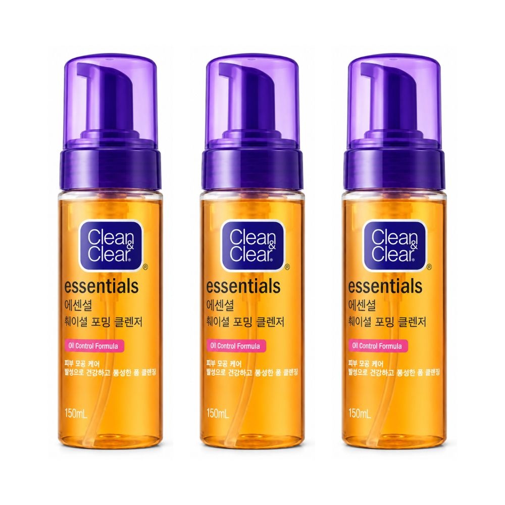 클린앤클리어 에센셜 훼이셜 포밍 클렌저 150ml 3개 페이셜 클렌져 세안제 지성