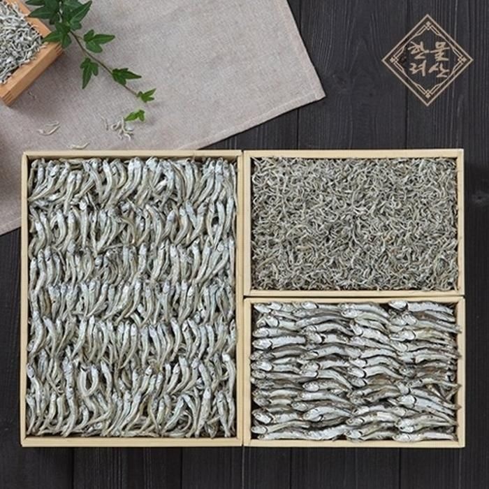 [멸치원]통영특산품 건어물 종합세트 3종 2호 - 중멸750g+세멸350g+대멸350g