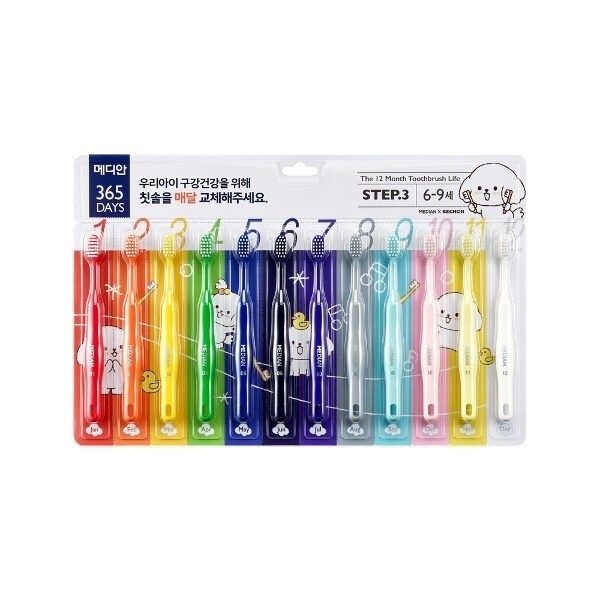 메디안 키즈 365DAY step3 칫솔 12입 (6-9세)10727461588825