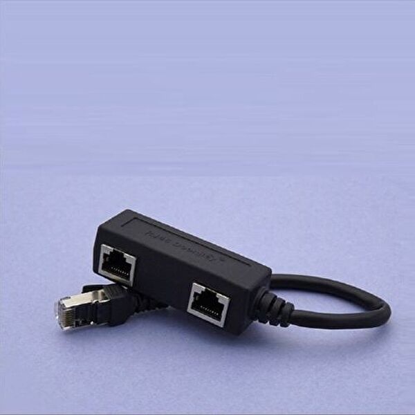 [COMS]커플러 RJ45 FT형 8P8C 분배기 1대2 2분배 Black STP-WD6E681