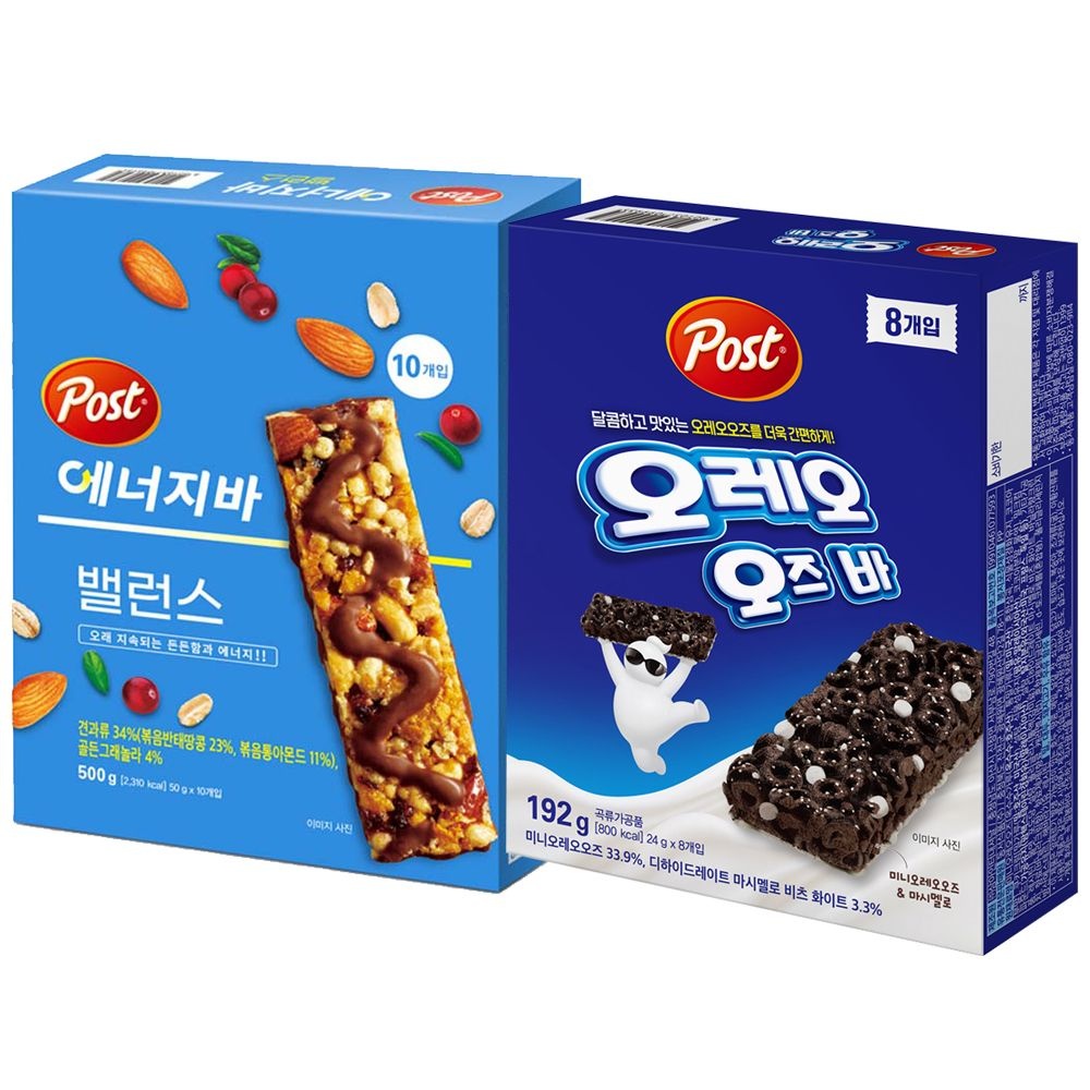 포스트 에너지바 밸런스 500g+오레오오즈바 192g