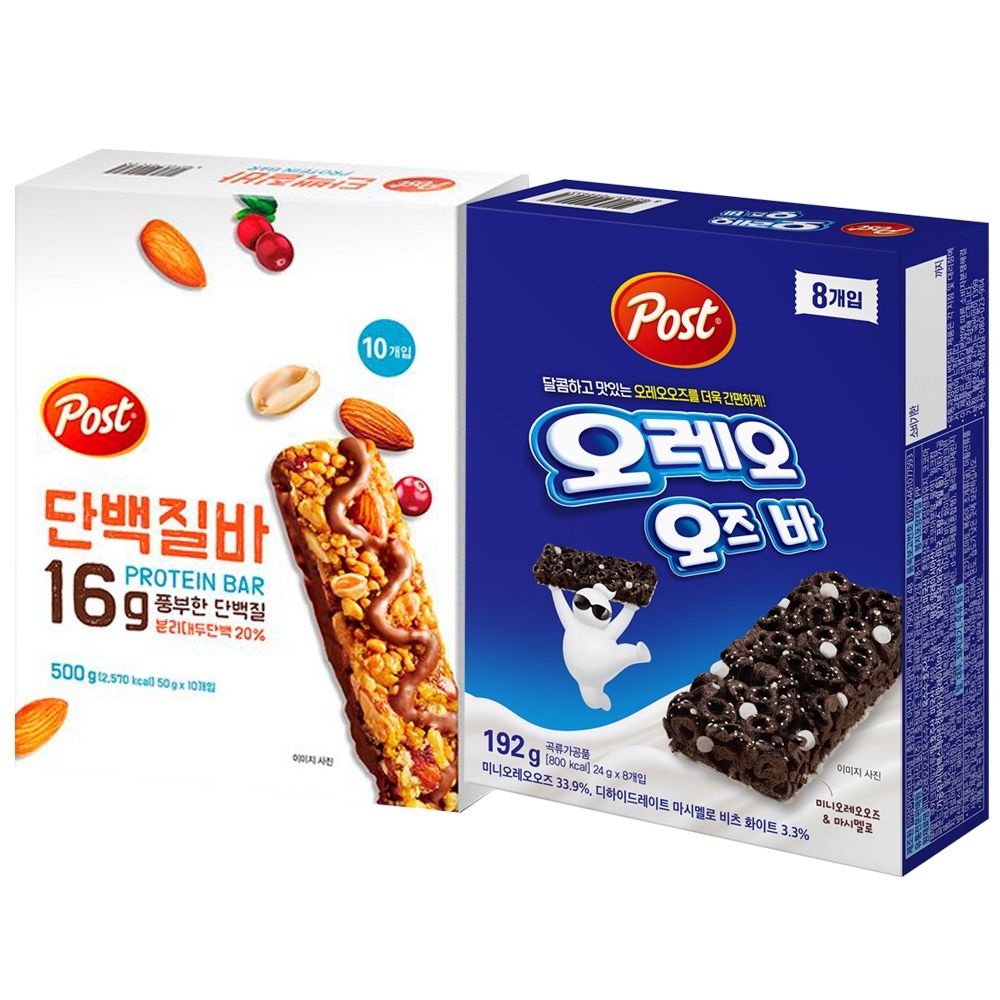 포스트 단백질바 500g+오레오오즈바 192g