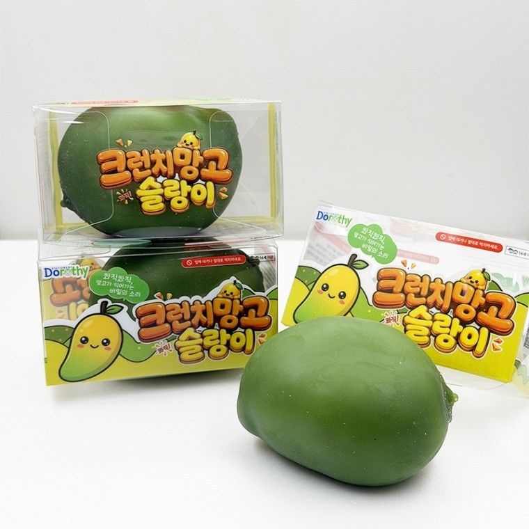 크런치 망고 슬랑이 파츠 말랑이 스퀴시 장난감 피젯토이 1개