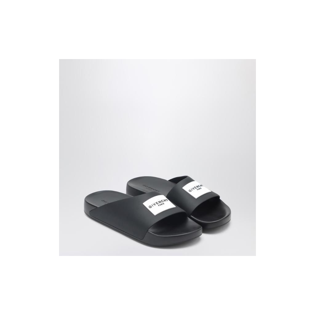 지방시 [해외] 지방시 Label flat mules in black rubber BE30AJE2GA/XM_GIV-001_500-36 Black  [관부가세포함]