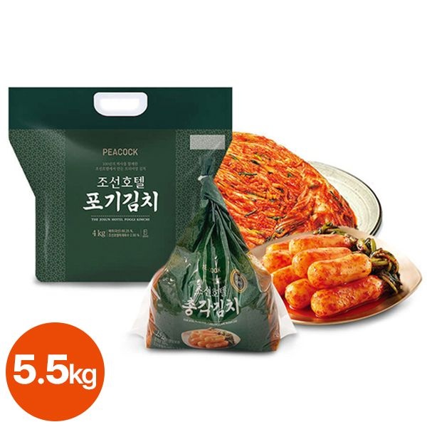 [피코크]조선호텔 포기김치4kg +총각김치1.5kg