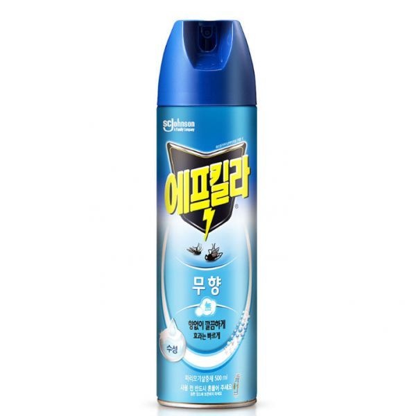 에프킬라 살충제 에어로졸 무향 수성 파리 모기 나방 퇴치제 뿌리는 모기약 500ml, 1개