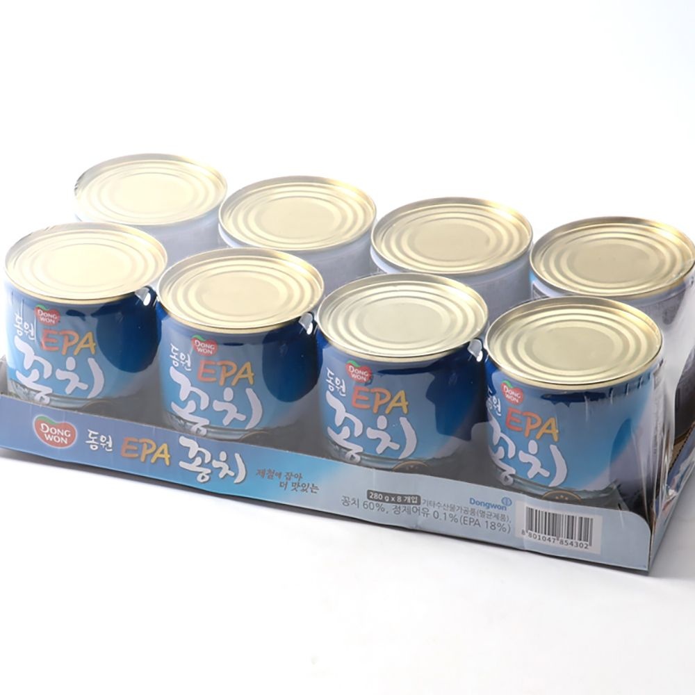 동원 EPA 꽁치 통조림 280g x 8캔 / 대용량 반찬 꽁치캔