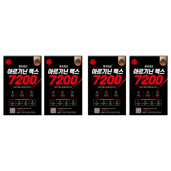  장사의신 아르기닌맥스 액상 스틱 7200 4박스 (20g  60포)