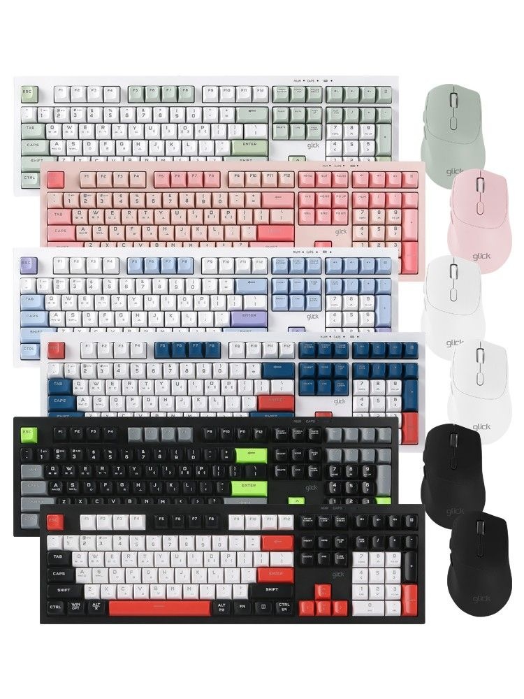 오피스프로 WMK50 사일런스 M 무소음 무선 블루투스 108 키보드 마우스 세트 PC방 사무실