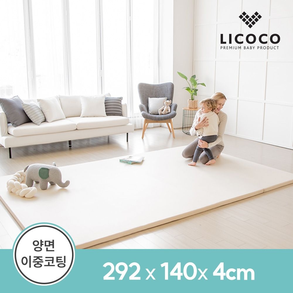 리코코 프리미엄 양면 이중코팅 원피스매트 놀이매트 292x140x4cm
