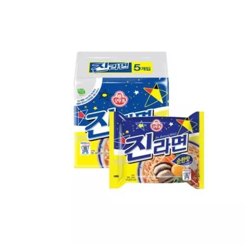 오뚜기 진라면 순한맛 120g X 40개 대용량 봉지라면 업소용
