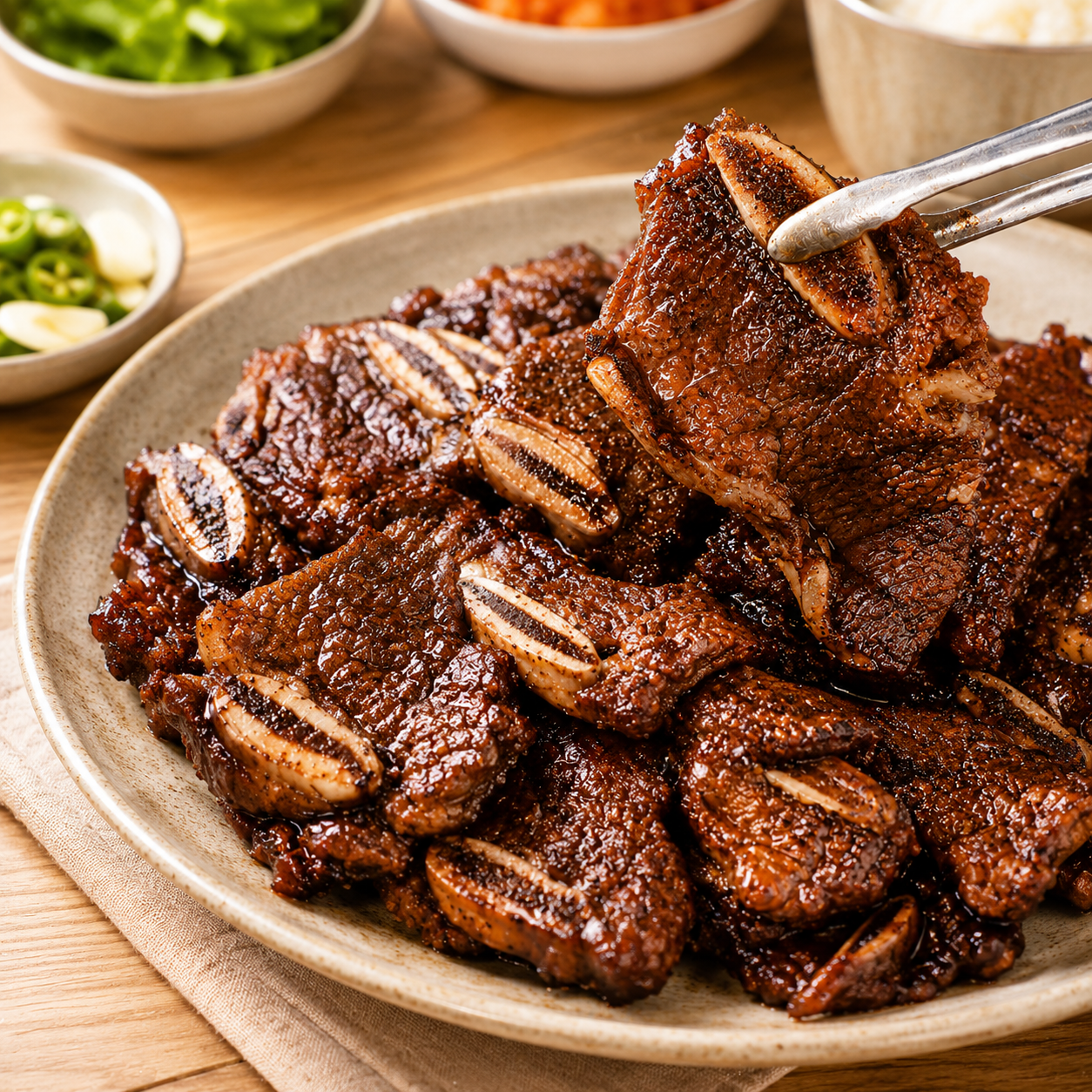 [롯데온] 양념갈비 LA갈비 1kg 기름제거 구이용 (26,900원/무료)