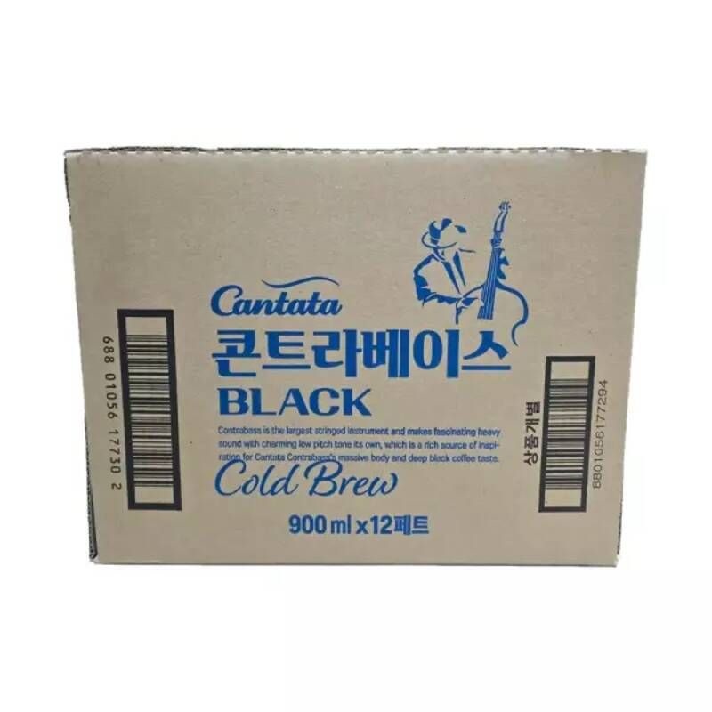 칸타타 콘트라베이스 콜드브루 블랙 900ml 12개 (칸타타 콘트라베이스 블랙 900ml 12개)
