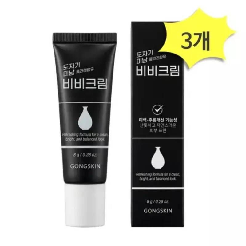 11st 기초케어 공스킨 도자기 미남 비비크림 8g x 3개 남성 BB크림