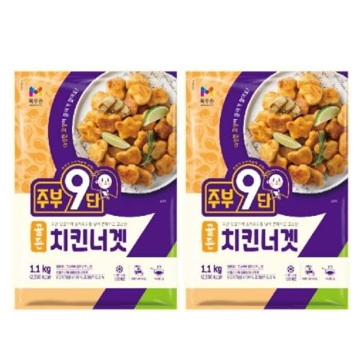 목우촌 주부9단 골든 치킨너겟 1.1kg X 2개 아이들간식 (38561609)