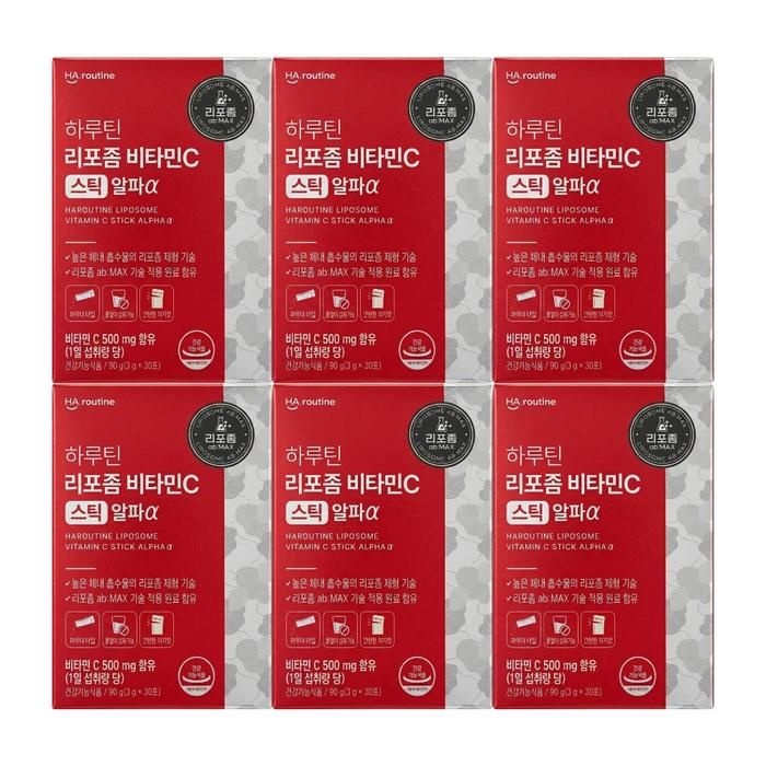 하루틴 리포좀 비타민C 스틱 알파 30포 6세트