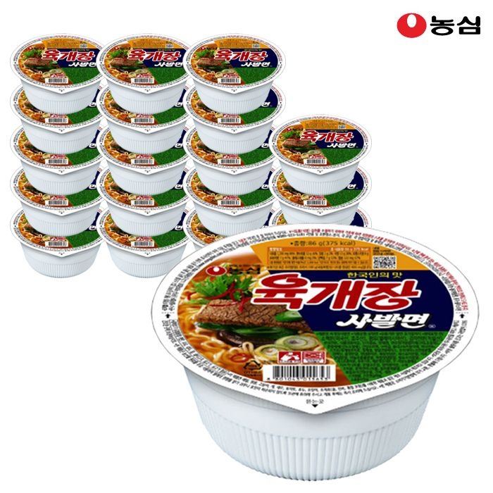 [롯데온] 농심 육개장사발면 86g 24개 (15,940원)(무료)