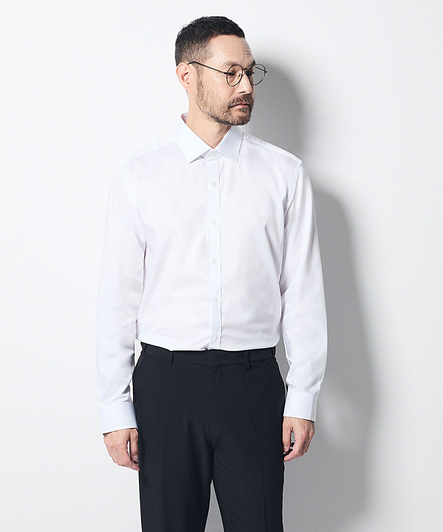 [폼] 재생 폴리 셔츠_화이트 (클래식핏)_SDSXZ61CSW