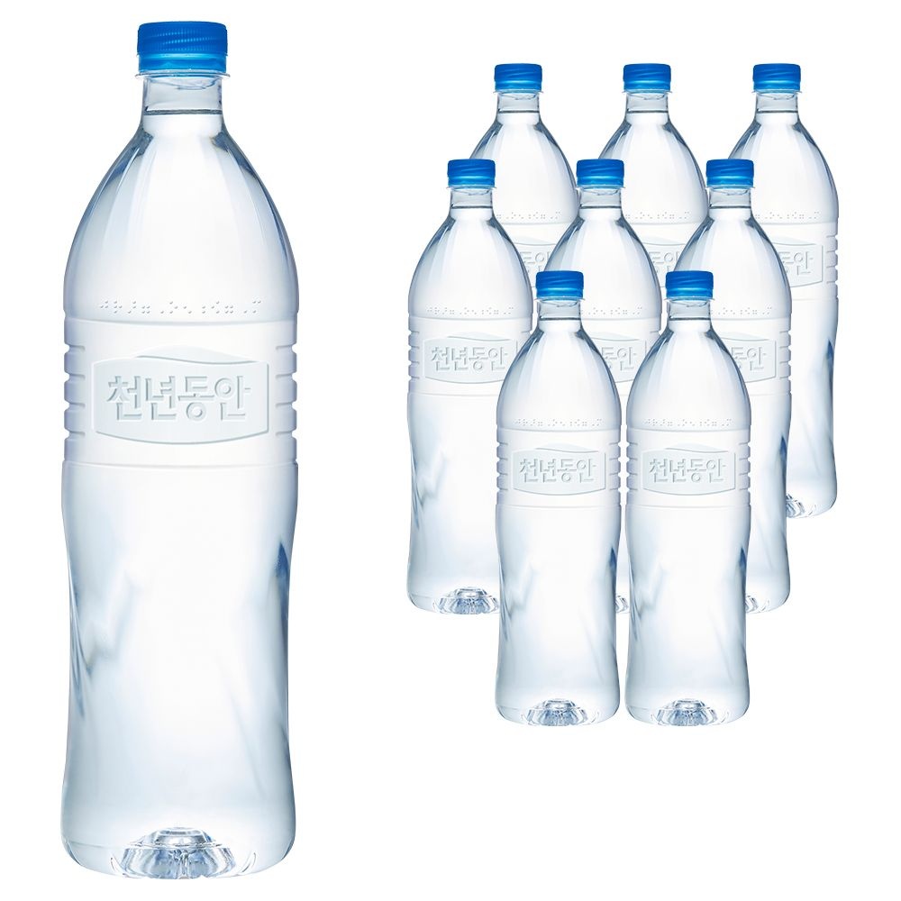 천년동안 해양심층수 무라벨, 1.2L, 9개