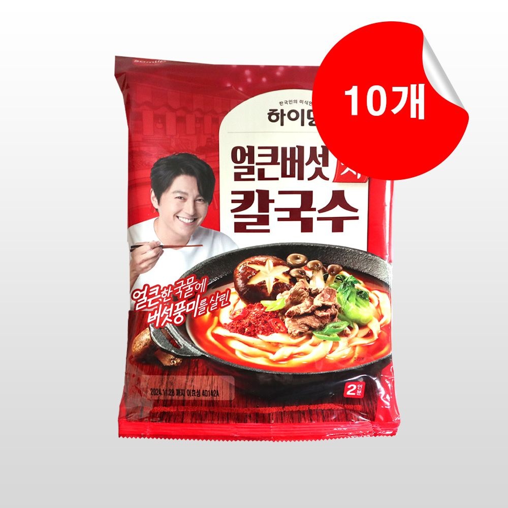 삼립 [소비기한 26.09.02] [임박특가] 삼립 얼큰버섯 칼국수 364g x 10개
