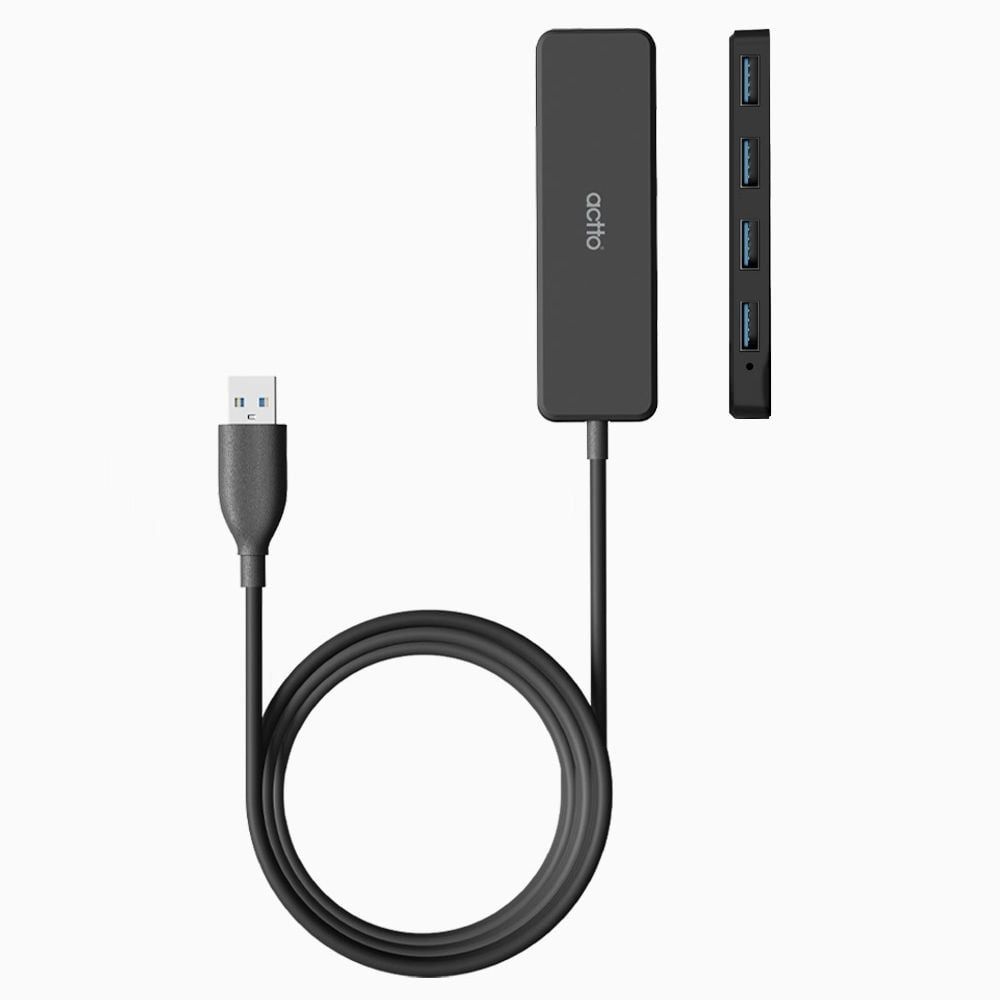 엑토 USB 3.2 4포트 노트북 PC 외장하드 1m 롱 멀티 허브 HUB-60