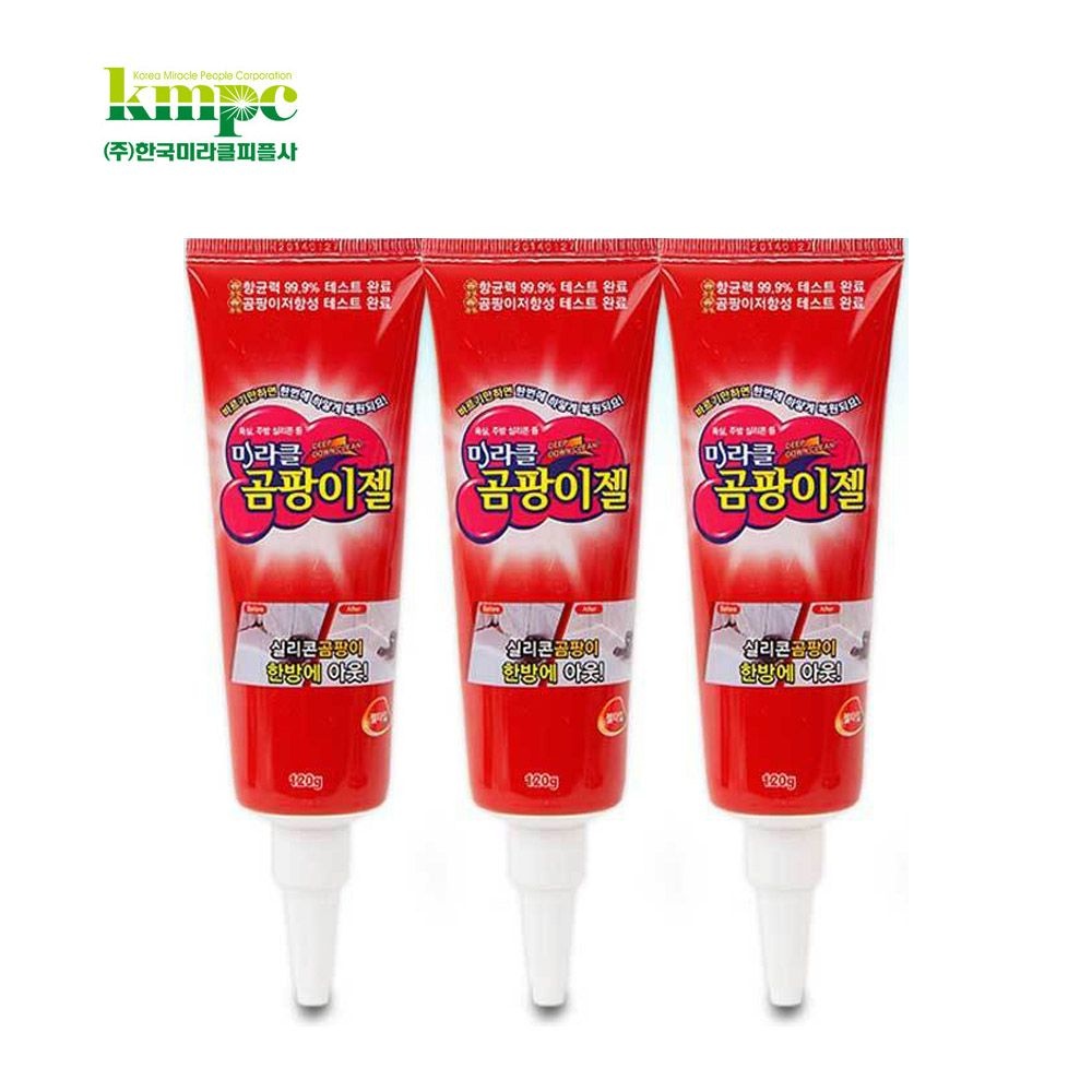 미라클 곰팡이젤 120g x 3개/욕실/화장실 실리콘 곰팡이 제거