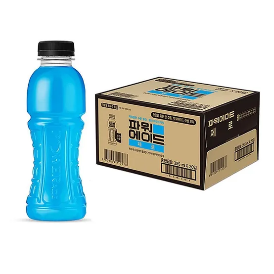 파워에이드 제로 무라벨 355ml 20페트 (1박스)