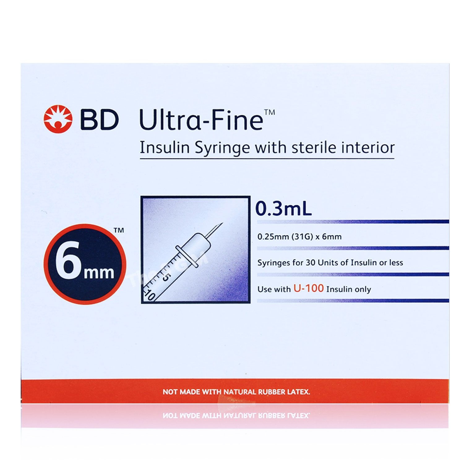 [오늘출발] BD 울트라파인 인슐린 주사기 31G 6mm 0.3ml 100입 324900 비디 당뇨 혈당 시린지 주사바늘 주사침
