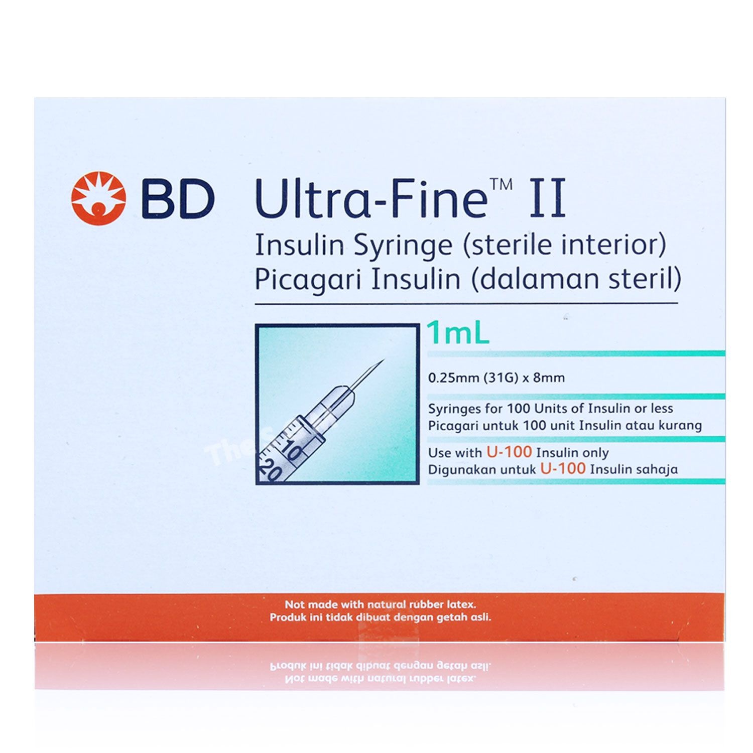 [오늘출발] BD 울트라파인2 인슐린 주사기 31G 8mm 1ml 100입 328820 비디 당뇨 혈당 시린지 주사바늘 주사침