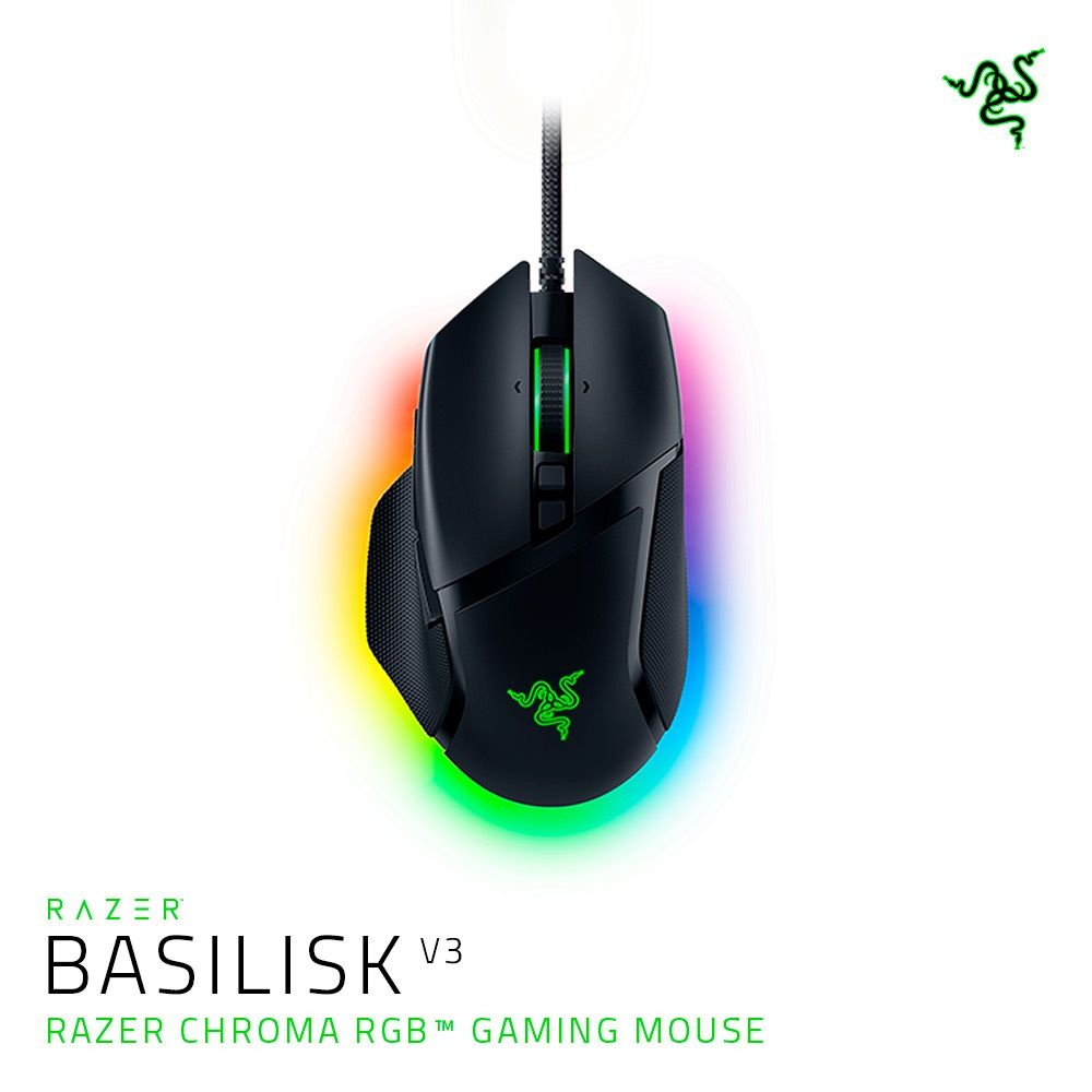 Razer Razer Basilisk V3 바실리스크 V3 게이밍마우스 (11개 크로마존/하이퍼롤링 틸트 휠)