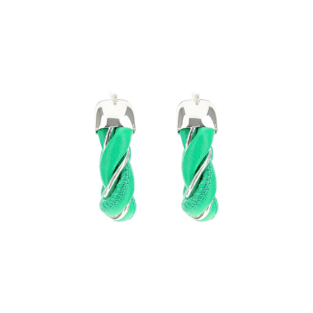 [해외] 보테가베네타 23FW 보테가베네타 Orecchini 보테가베네타 a cerchi in pelle intrecciata 657438V507C3708 TP572379634