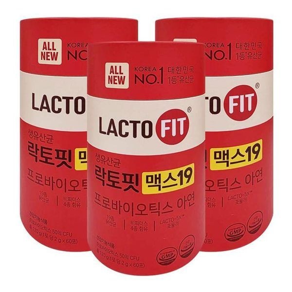[하프클럽]락토핏 맥스 19 2g x 60포 3개 VKS