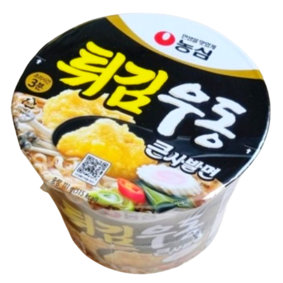 농심 튀김우동 큰사발 컵라면 111g x 16개