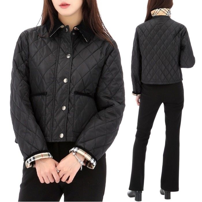 버버리 26SS 퀼팅 크롭 자켓 8107465 C1900
