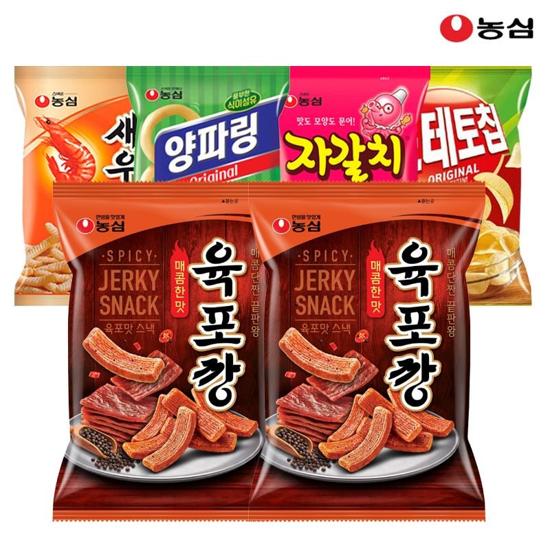 [롯데온] 농심 육포깡3봉+알새우3봉+감자깡3봉+바나나킥3봉 (12,320원/무료)