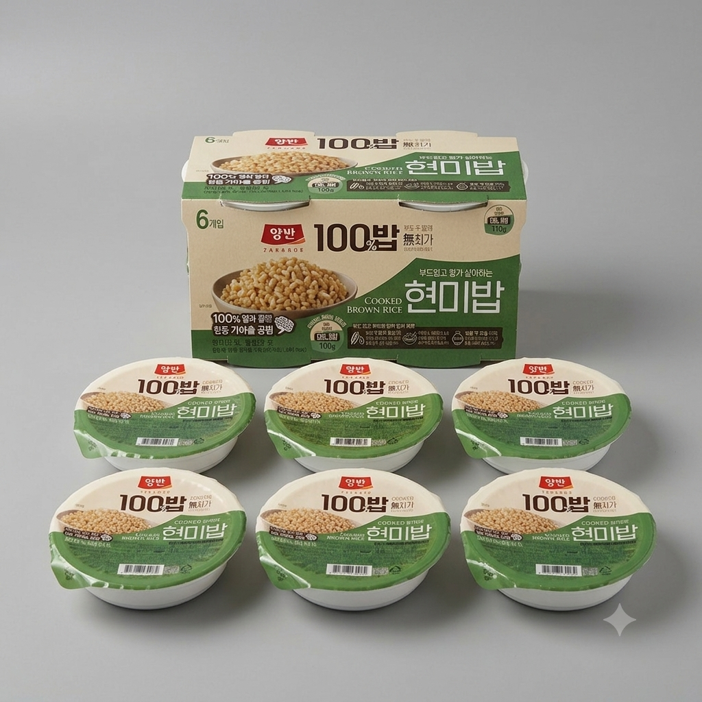 양반 100밥 현미밥, 130g, 48개