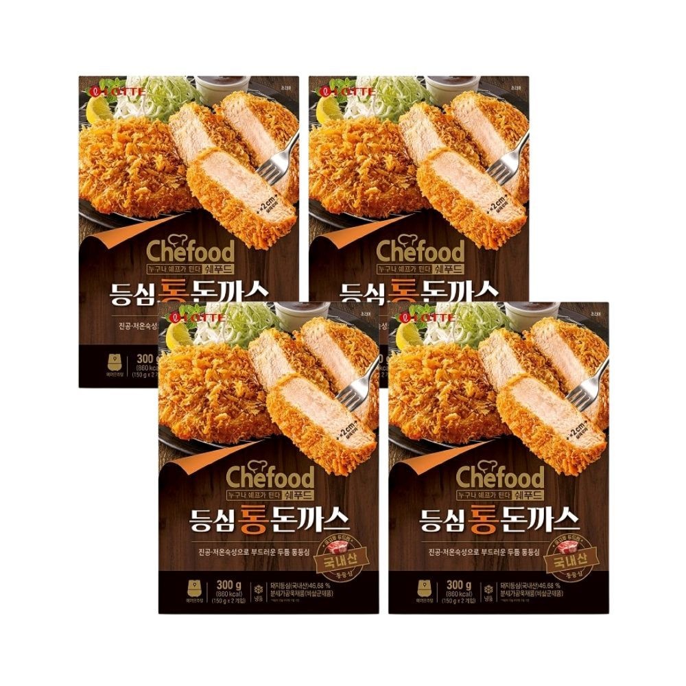 쉐푸드 등심통돈까스 300g 4개