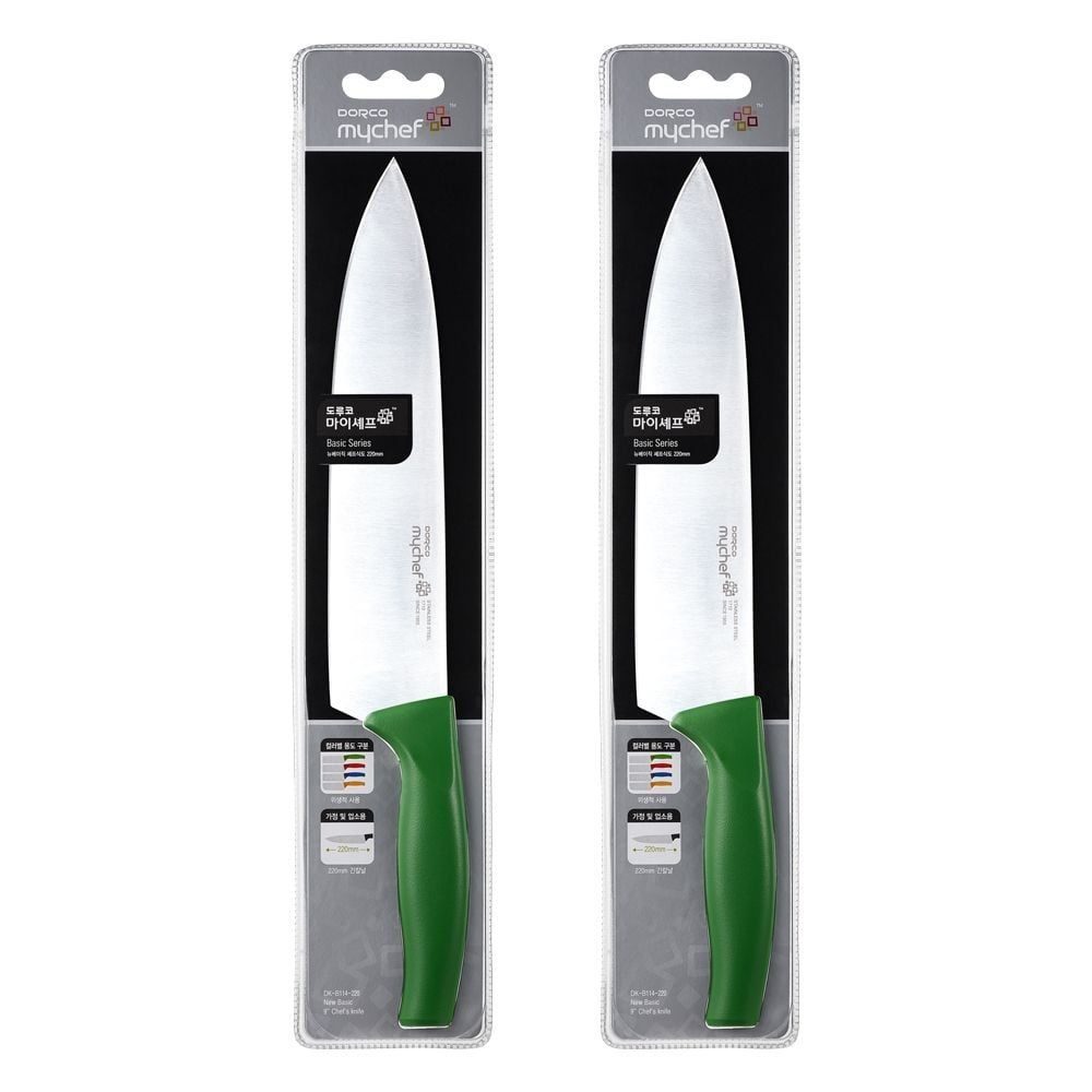 도루코 마이셰프 뉴베이직 셰프식도 그린 220mm X 2개