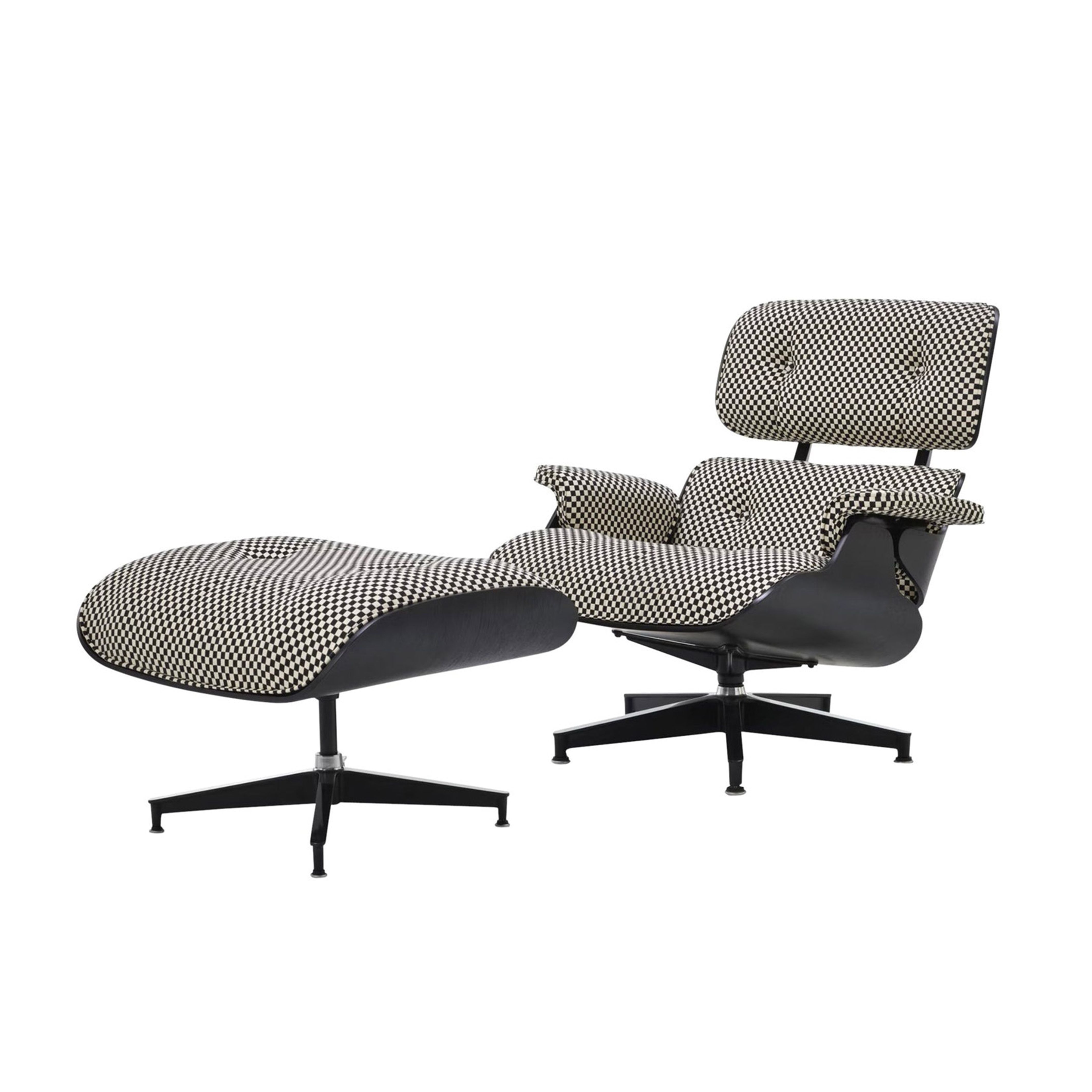 [롯데백화점] 허먼밀러 [허먼밀러 공식딜러] Eames Lounge Chair&Ottoman (Checker Black&White/Ebony)