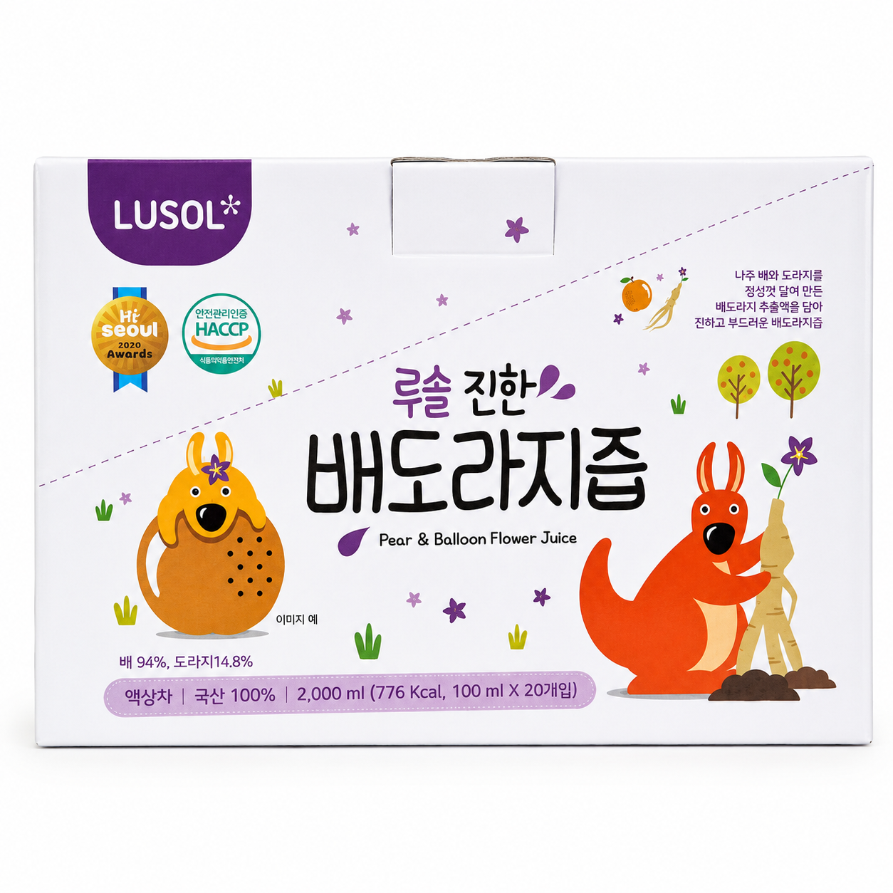 루솔 진한 배도라지즙, 100ml, 60개