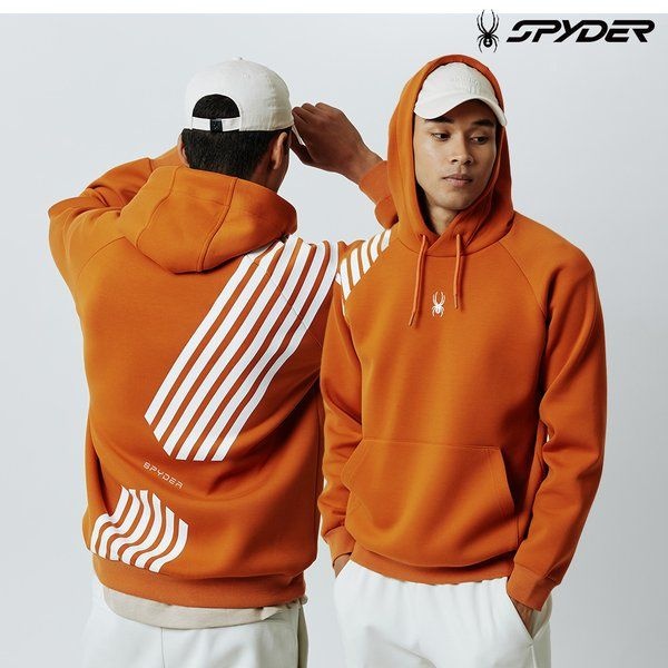 <매장정품> SPYDER 스파이더 [스파이더 본사] 공용 롱 라드패드 후드 티셔츠 SPIFCNHD301UORG 1854112