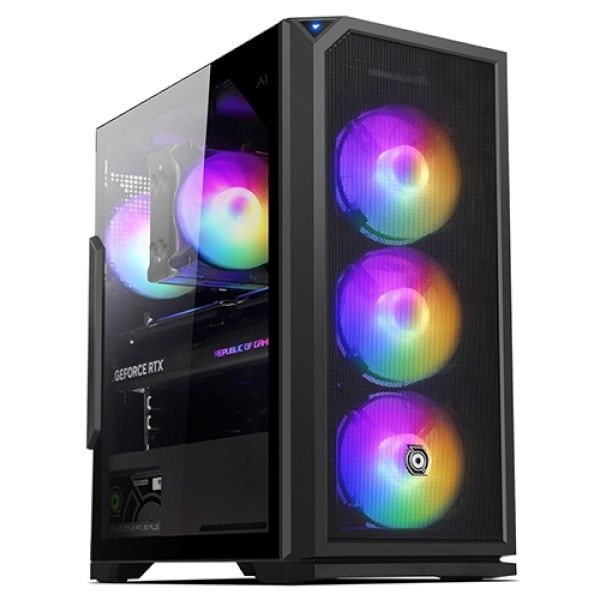 에디 A1 RGB MESH 강화유리 미들타워 블랙 4046742