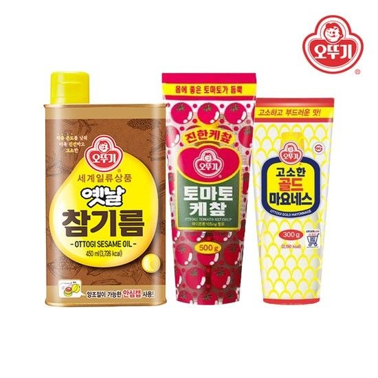 오뚜기 옛날 참기름 450ml + 케찹 500g + 마요네즈 300g