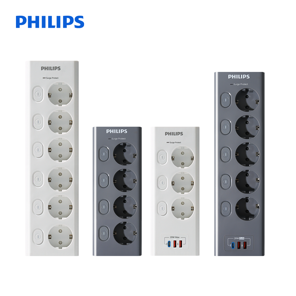 [1+1] 필립스 맥스 USB 멀티탭 4000W 서지보호 고용량 과부하차단 3구 4구 5구 6구