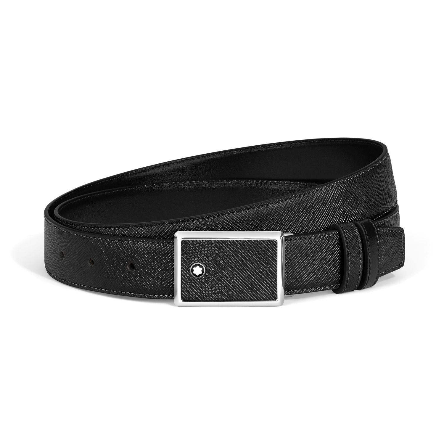 [롯데백화점] 몽블랑 BEST 마케트리 플레이트 30mm 사토리얼 블랙 리버서블 레더벨트 222381(구 114421)