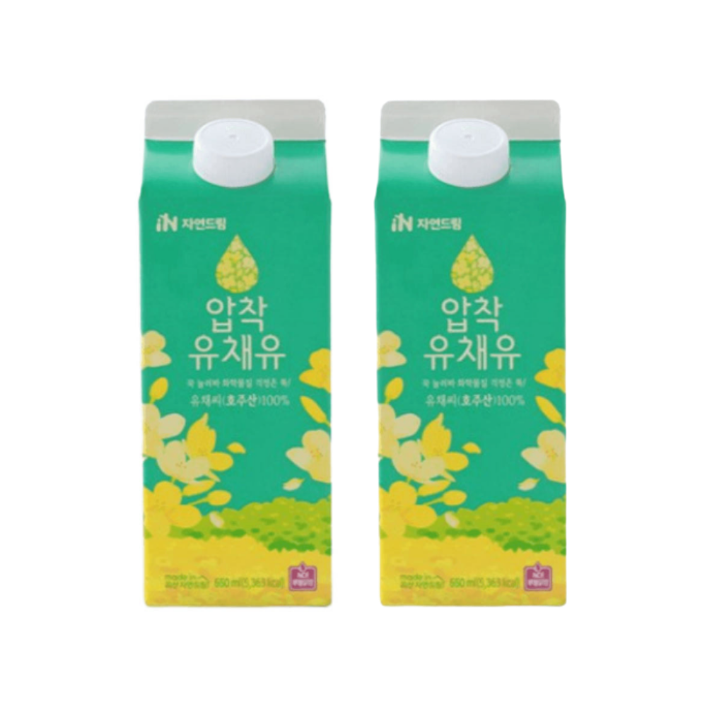 압착유채유 유채씨오일 650ml X 2개
