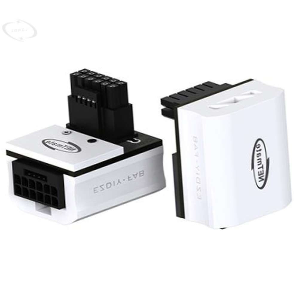셀커머스협력사 600W 12VHPWR 어댑터 알루미늄 화이트 90도 컴퓨터어댑터 네트워크자재 전기자재